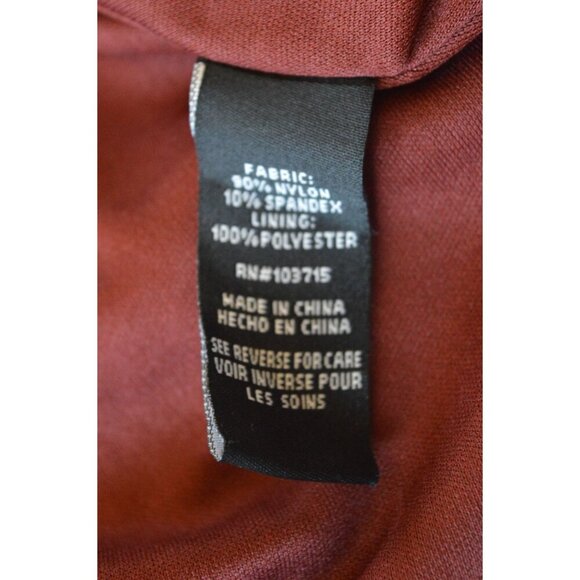 Sharagano Womens Cinnamon Red Floral Lace A Line Dress Size 6 Lined Fall Spring - Picture 8 of 9